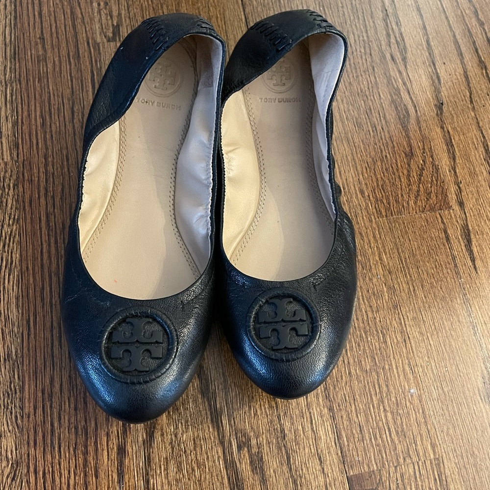 Tory Burch ballet flats size 7.5 black leather